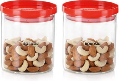 BOROSIL Glass Grocery Container  - 1200 ml(Pack of 2, Clear)