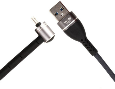 Apollo Plus Micro Usb Premium Quality High Speed Fast Charging Data Cable, Charge & Sync 3.1-Amp 1.2 m Micro USB Cable(Compatible with For Mi, REDMI, VIVO, OPPO, SAMSUNG, REALME,, Black, One Cable)