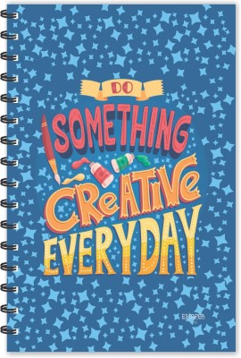 ESCAPER Do Something Creative Everyday Motivational Quotes Diary (Ruled-A5) A5 Diary Ruled 160 Pages(Multicolor)