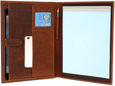 Rustic Town Leather Handmade Professional Portfolio(Set Of 1, Brown)