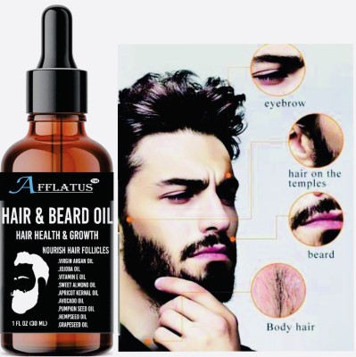 Afflatus 100% Natural Beard Growth Oil - No SLS, No Paraben Hair Oil(30 ml)