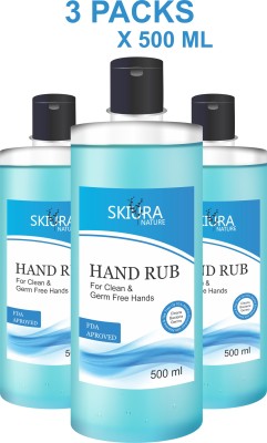 Skiura  (Pack Of 3) Hand Rub Bottle(3 x 500 ml)