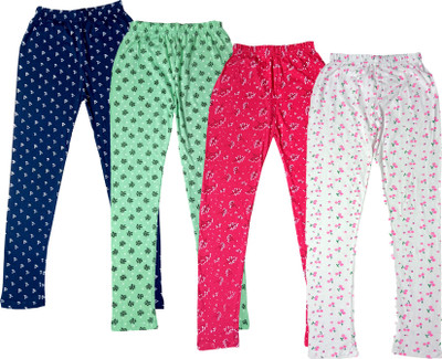 IndiWeaves Legging For Girls(Red Pack of 4)