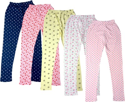 IndiWeaves Legging For Girls(Yellow Pack of 5)