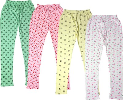 IndiWeaves Legging For Girls(Yellow Pack of 4)