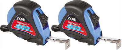 FREEMANS FM7MTR Measuring Tape Gripp 7.5m 25mm (PACK OF 2) Measurement Tape(7.5 m)
