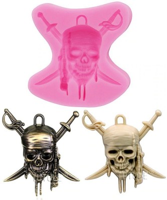 HE Retail Supplies Silicone Cupcake/Muffin Mould Pirate Skull sword Ninja warrior(Pack of 1)
