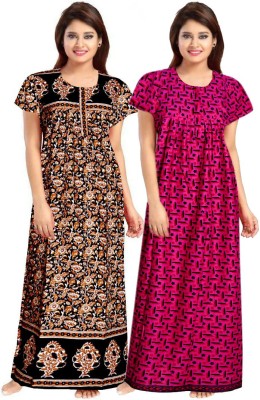 JWF Women Nighty(Multicolor)