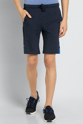 VAN HEUSEN Solid Men Blue Regular Shorts