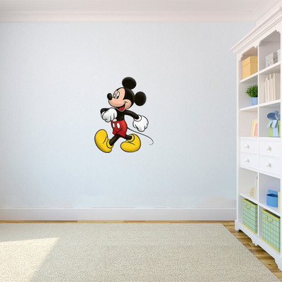 Techfit 55 cm Wall Decal Sticker Mickey Mouse - 7 Self Adhesive Sticker(Pack of 1)