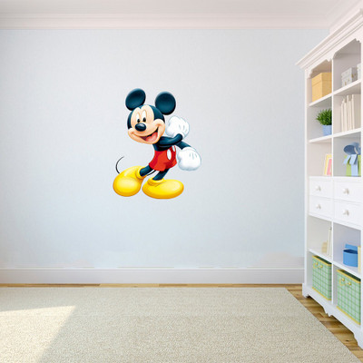 Techfit 55 cm Wall Decal Sticker Mickey Mouse - 5 Self Adhesive Sticker(Pack of 1)