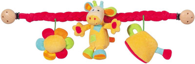 Brevi Pram Rattle Chain Cow,  - 7.6 cm(Multicolor)