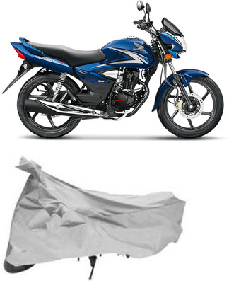RONISH Two Wheeler Cover for Honda(CB Shine, Silver)