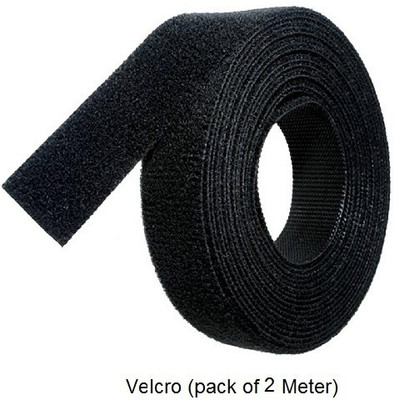 Aapal Collection Velcro Tape ( Pack of 2 mtr.) Sew-on Velcro(Black)