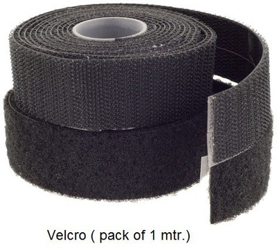 Aapal Collection Velcro Tape ( Pack of 1 mtr.) Sew-on Velcro(Black)