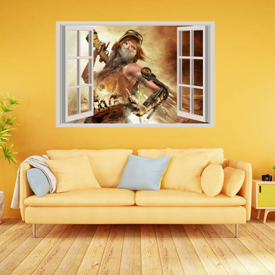 COLOR SOLUTION Vinyl Animation & Cartoons Multicolor Wallpaper(L x W: 90 cm x 60 cm)