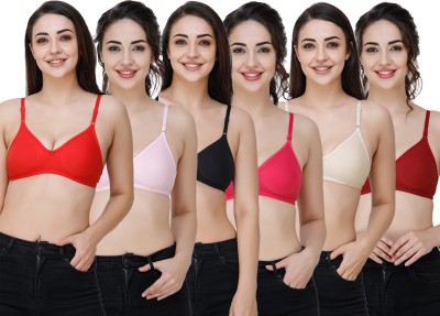 Docare Moulded Women T-Shirt Non Padded Bra(Multicolor)