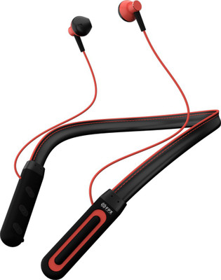 FPX Flex Pro with 35 hrs Playtime Bluetooth Headset(Red, Black, In the...