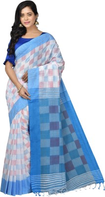 Mystory Woven Handloom Handloom Cotton Blend Saree(Multicolor)