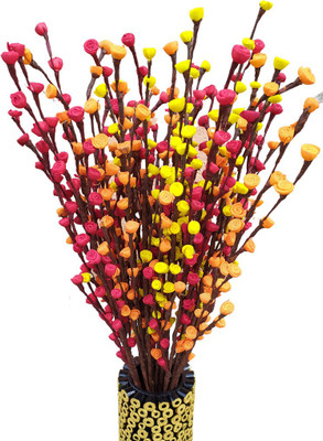 fab n Style Handmade flower bunch Red, Yellow, Orange Rose Artificial Flower(31 inch, Pack of 1, Flower Bunch)