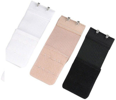 Magnusdeal Lady's Bra Extender 2-Hooks 2 Rows Adjustable Straps (Pack of 3) Strap Extender(Multicolor Pack of 3)