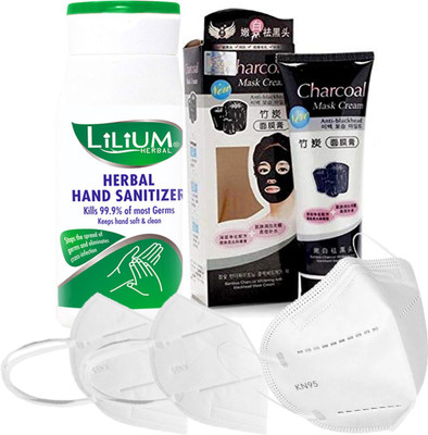 LILIUM Germs Protection Kit With Charcoal Facial Mask - GC1215(200 ml)
