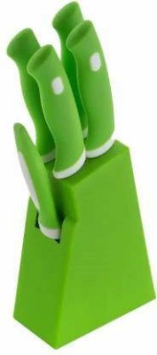 Fitaza 6 Pc Plastic Knife Set GREEN KNIFE SET WITH STAND
