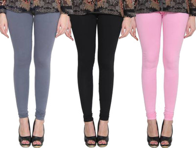 Clarita Churidar  Western Wear Legging(Grey, Black, Pink, Solid)