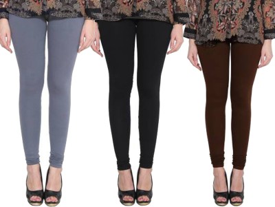 Clarita Churidar  Western Wear Legging(Grey, Black, Brown, Solid)