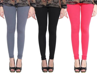 Clarita Churidar  Western Wear Legging(Grey, Black, Pink, Solid)