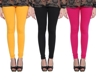 Clarita Churidar  Western Wear Legging(Yellow, Black, Pink, Solid)