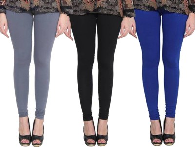 Clarita Churidar  Western Wear Legging(Grey, Black, Blue, Solid)