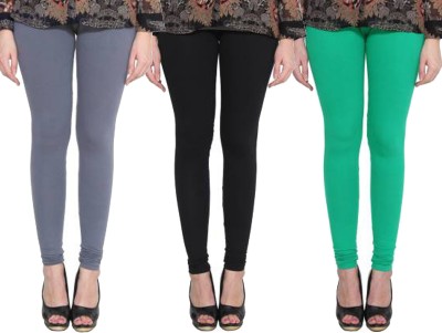 Clarita Churidar  Western Wear Legging(Grey, Black, Green, Solid)