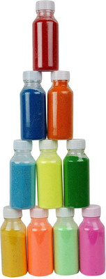 Riddhi Golden Line Pack of 10 Rangoli Powder(Multicolor)