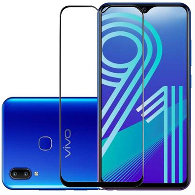 KARTRAY Edge To Edge Tempered Glass for Vivo Y91(Pack of 1)