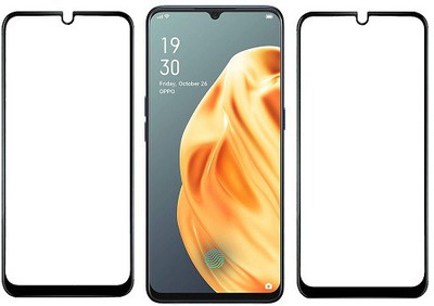 KARTRAY Edge To Edge Tempered Glass for OPPO F15(Pack of 2)