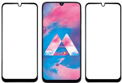 KARTRAY Edge To Edge Tempered Glass for Samsung Galaxy M30(Pack of 2)