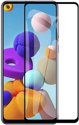 FITSMART Edge To Edge Tempered Glass for Samsung Galaxy A21(Pack of 1)