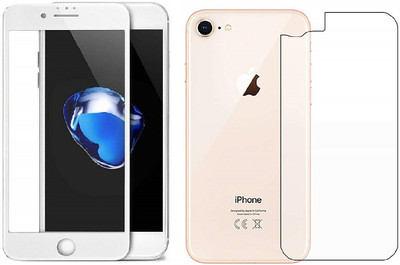 Mobilive Front and Back Tempered Glass for iPhone 7 Front Edge to Edge Glass & Back Screen Guard(Pack of 2)