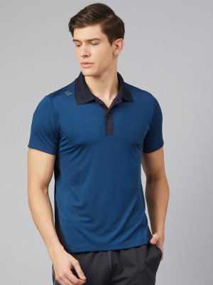 DIDA Sporty Men Polo Neck Blue T-Shirt