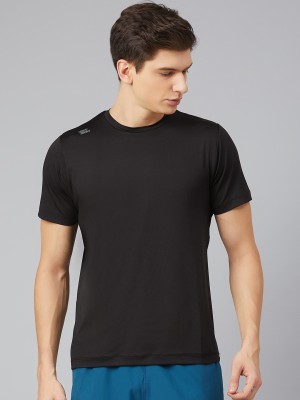 DIDA Solid Men Round Neck Black T-Shirt