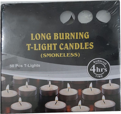 Milieu Pack of 50 Tealight Candle Candle(White, Pack of 50)