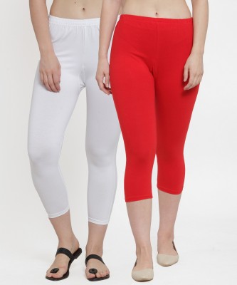 DRAXSTAR Capry Women White, Red Capri