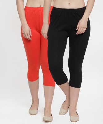 DRAXSTAR Capry Women Black, Orange Capri