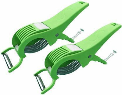 KB Sells 2 in 1 Vegetable & Fruit Slicer Cutter with Peeler (Pack of 2) Vegetable & Fruit Grater & Slicer(2-Vegetable Cutter)