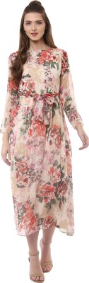 STYLESTONE Women Maxi Beige Dress