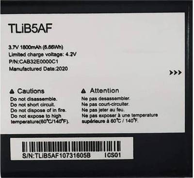 TECHQPMENT Mobile Battery For  Vodafone WiFi Dongle Alcatel One Touch Alcatel TCL S800, One Touch 997D, OT-997D, Smart OT-5035 X'POP C5 5036D TLiB5AF CAB32E0000C2 Vodafone WiFi Dongle