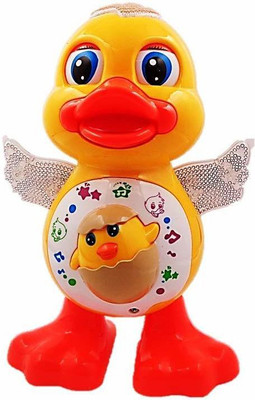 GoodsNet Dancing Duck Toy with Real Dance Action and Music Flashing Lights, Multi Color(Yellow)