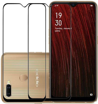 KARTRAY Edge To Edge Tempered Glass for Oppo A5s(Pack of 2)