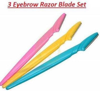 Nandgopal Eyebrow Razor 3 Pcs Eyebrow, Neck, Face, Upper Lips as well as Unnecessary Hairs Elsewhere Shaping Trimmer Shaper Shaver Disposable Razor Tool, Women(Pack of 3)